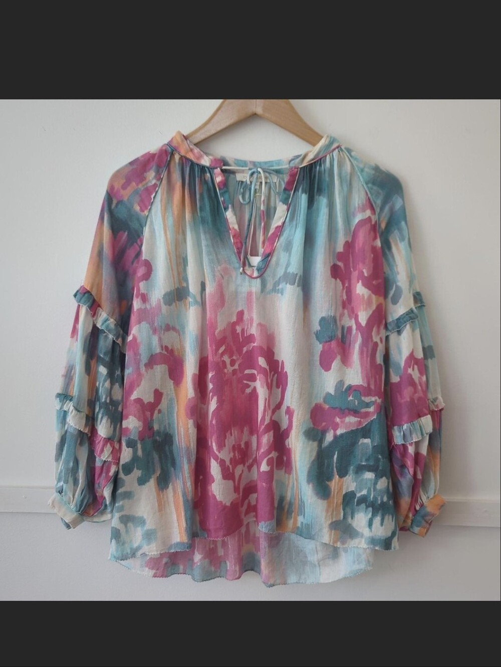 Love The Label Lucette top in Rosie Blue Size Small
